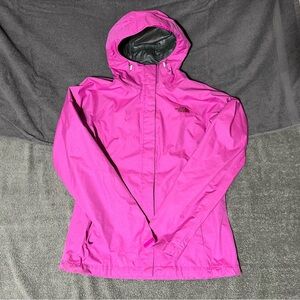Women’s Small The North Face HyVent Full Zip Rain Jacket Hot Pink